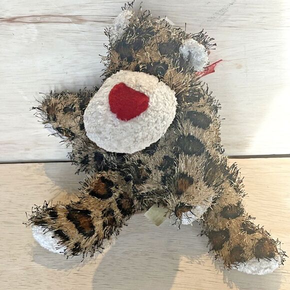Dan Dee Tiger Plush Leopard Cheetah Floppy Laying Stuffed Animal Red nose - Picture 1 of 5